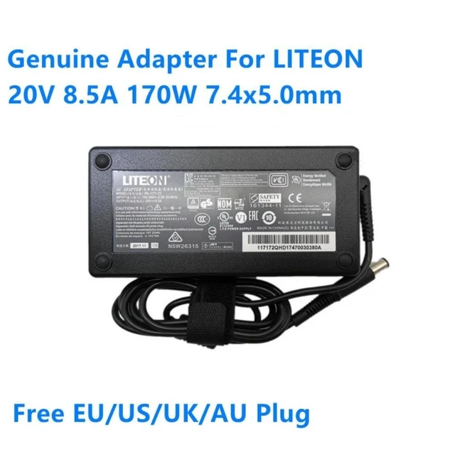 Alt view image 7 of 8 - 20V 8.5A 7.4x5.0mm PA-1171-72 170W Power Supply AC Adapter For LITEON Laptop Charger