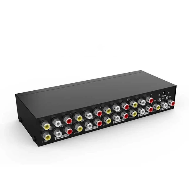 Alt view image 12 of 12 - 8 Port AV Splitter 1 In 8 Out RCA Video Audio Splitter 1x4 1x8 Box 8 Way CVBS RCA Video Audio Distributor Splitter Not Switch(with EU Plug)
(Splitter 1x8)