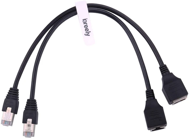 Alt view image 14 of 14 - Ethernet Extension Cable - 2Pack Ethernet LAN Male to Female Network Cable RJ45 Cat6 Extension Patch Cable Extender Cord 1FT/30CM
