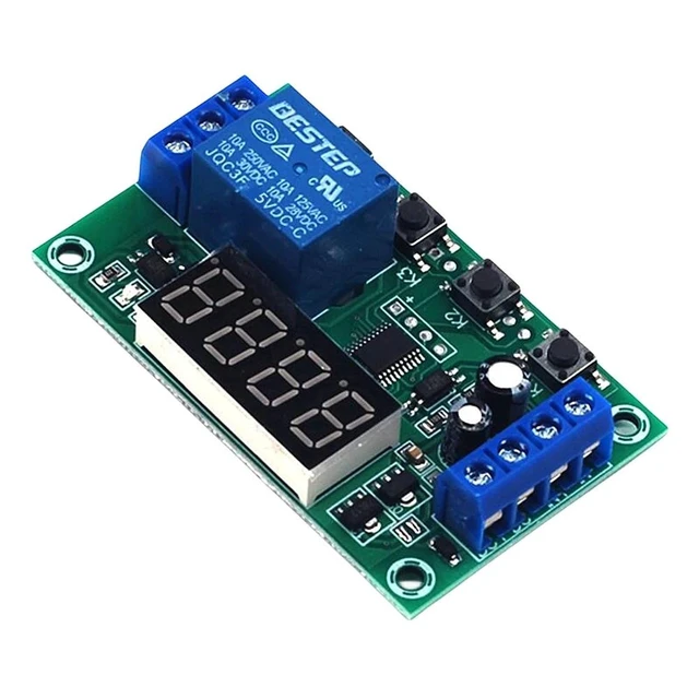 Alt view image 3 of 4 - LED Delay Timer Control Switch Board Adjustable 5V Relay Module Cycle Triggered Delay Power Outage for Motor Light Strip