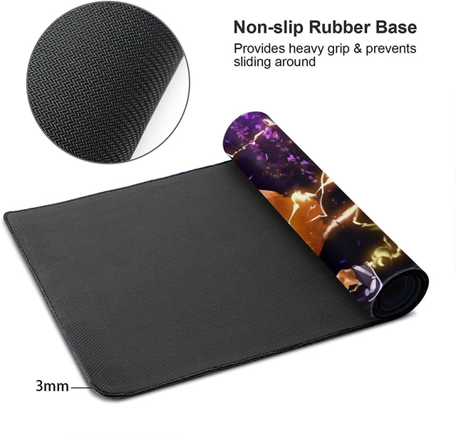 Alt view image 11 of 14 - Large Mouse Pad, Extended Gaming Mousepad Non-Slip Base Keyboard Pad,Desk Mat 24" x 14" in, Anime Mouse Pad (Japanese Anime Demon Slayer Agatsuma Zenitsu)
