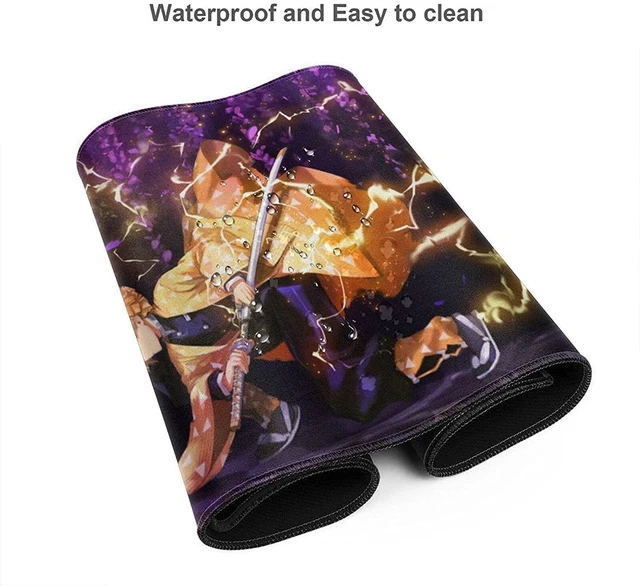 Alt view image 12 of 14 - Large Mouse Pad, Extended Gaming Mousepad Non-Slip Base Keyboard Pad,Desk Mat 24" x 14" in, Anime Mouse Pad (Japanese Anime Demon Slayer Agatsuma Zenitsu)
