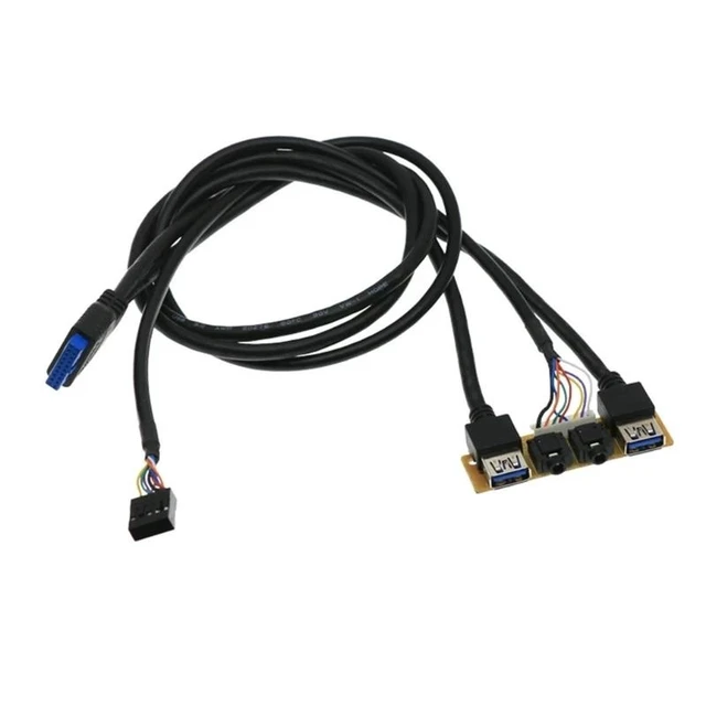 Alt view image 3 of 3 - Motherboard USB3.0+USB2.0 I/O Board Internal Cable HUB High Extension Cable Cable for PC Computer for C