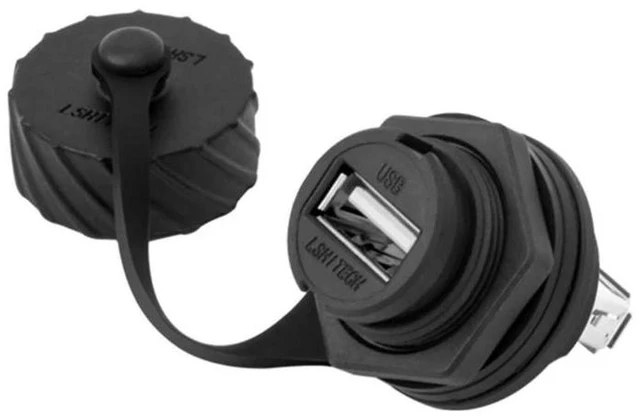 Alt view image 4 of 4 - USB 2.0 Female Socket Plug Panel Mount Adapter Directly Waterproof Connector