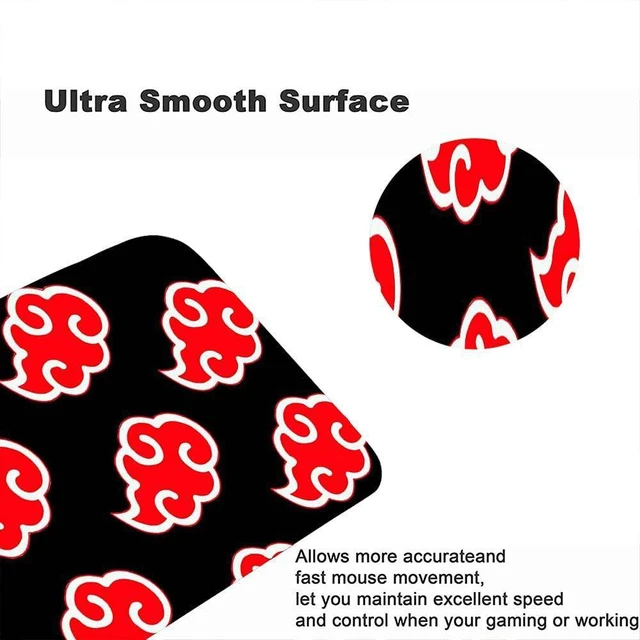 Alt view image 10 of 10 - Gaming Mouse Pad Large for Japanese Anime Akatsuki Itachi Uchiha Mouse pad Smooth Surface Stitched Edges Ultra Thick Anti-Slip Rubber Base Soft Cloth for Gamer Office Home 31.5" x 11.8" x 0.12"