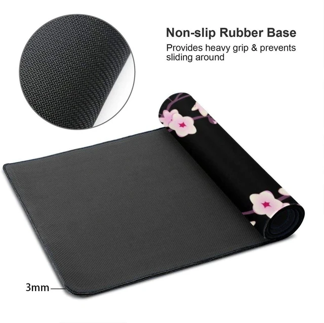 Alt view image 9 of 12 - Pink Cherry Blossoms Gaming Mouse Pad XL Extended Large Mouse Mat Desk Pad Stitched Edges Mousepad Long Mouse Pad 31.5 X 11.8 Inch