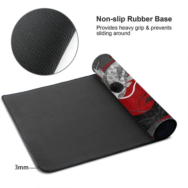 Alt view image 17 of 20 - Japanese Art Koi Fish Mouse Pad Large Mouse Pad Extended Stitched Edges Mousepad Gaming Desk Pad Personalized The Office Mouse Pad 31.5 X 11.8 Inch