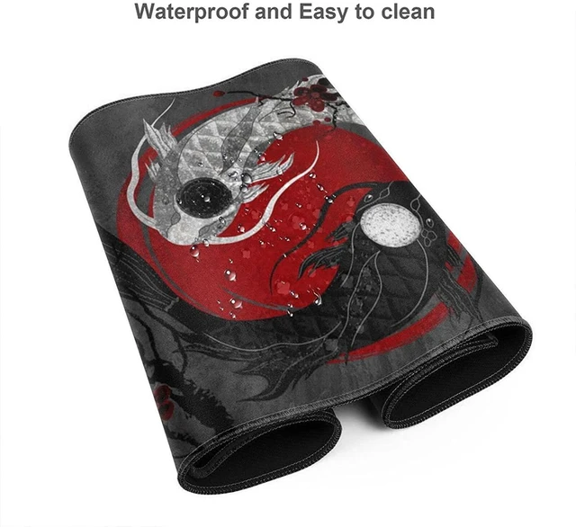 Alt view image 18 of 20 - Japanese Art Koi Fish Mouse Pad Large Mouse Pad Extended Stitched Edges Mousepad Gaming Desk Pad Personalized The Office Mouse Pad 31.5 X 11.8 Inch