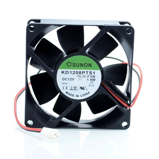 Alt view image 4 of 6 - 1pcs KD1208PTB1-13. (2). GN 8025 8CM 80mm 12V 1.9W double ball bearing cooling fan for SUNON