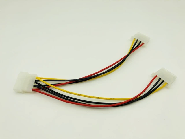 Alt view image 6 of 6 - 5PCS 4Pin Molex to Double 4pin IDE Female Power Supply Splitter Adapter Cable Computer Power Cable for BTC ETH Miner Mining