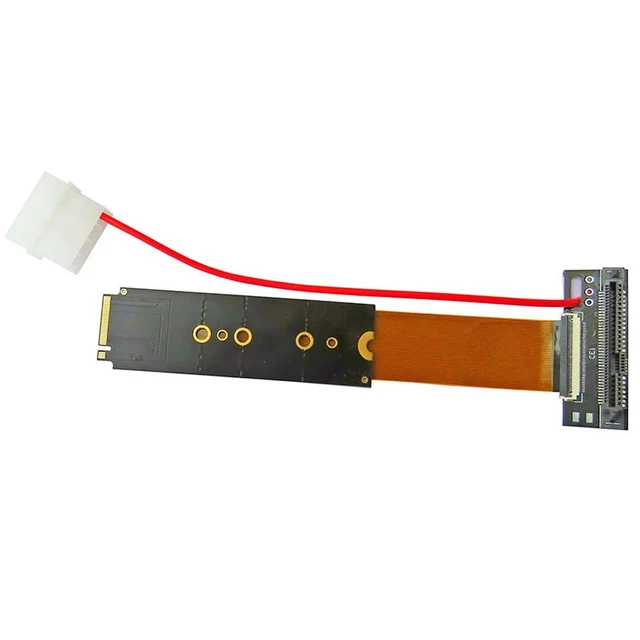 Alt view image 9 of 10 - U.2 Interface U.2 to M.2 NVMe NGFF Key M key-M M2 Adapter Riser Card Converter FPC Extender Cable For 2.5" NVMe U.2 SFF-8639 SSD