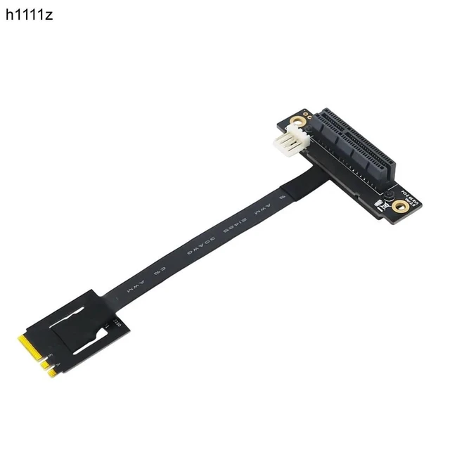 Alt view image 13 of 13 - PCIE Riser Cable 270 Degree M2 NGFF Key A-E To PCI-E 4X Adapter Converter 4P FDD Power Connector Riser for PCI-E Tester Extender