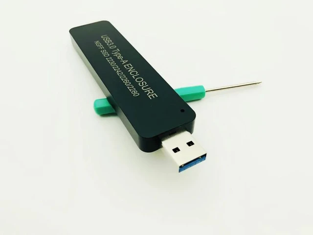 Alt view image 12 of 12 - SSD Case NGFF M.2 to USB3.0 Type-A SSD Disk External Enclosure Storage Case Converter Adapter Support 2230 2242 2260 2280 SSD M2