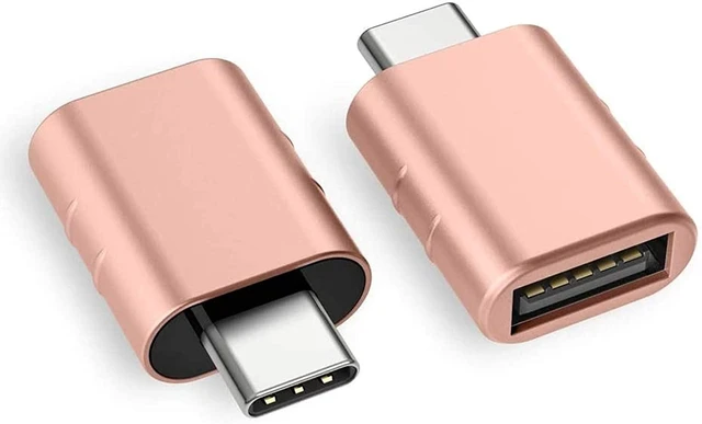 Alt view image 7 of 13 - Syntech USB C to USB Adapter (2 Pack) Thunderbolt 3 to USB 3.0 Adapter Compatible with MacBook Pro 2019 and Before MacBook Air 2019/2018 Dell XPS and More Type C Devices Rose Gold