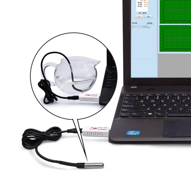 Alt view image 9 of 14 - PC Sensor USB Thermometer Temperature Sensor Data Logger Recorder for PC Laptop White