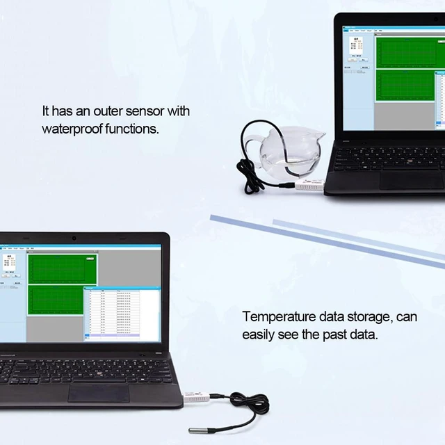 Alt view image 14 of 14 - PC Sensor USB Thermometer Temperature Sensor Data Logger Recorder for PC Laptop White