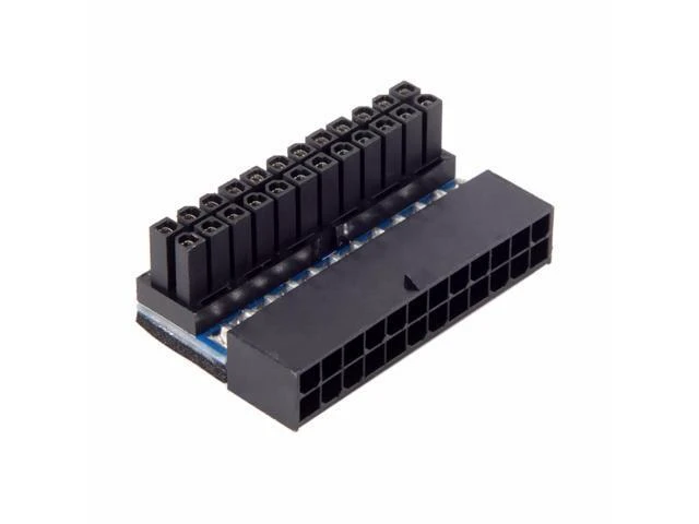 Alt view image 6 of 6 - ATX 24Pin Female to 24pin Male 90 Degree Power Adapter Mainboard Motherboard for Desktops PC Supply