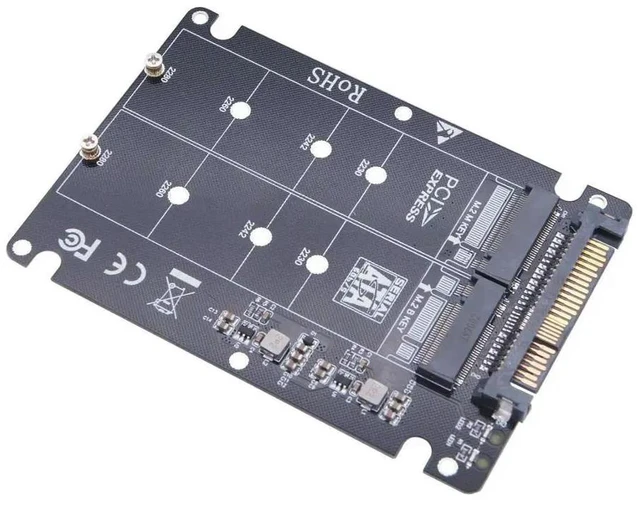Alt view image 8 of 9 - FOR 2 ports NGFF M.2 NVME to U.2 Adapter Card Dual SSD to U.2 SFF-8639 Adapter Card U2 To 2 ports nvme