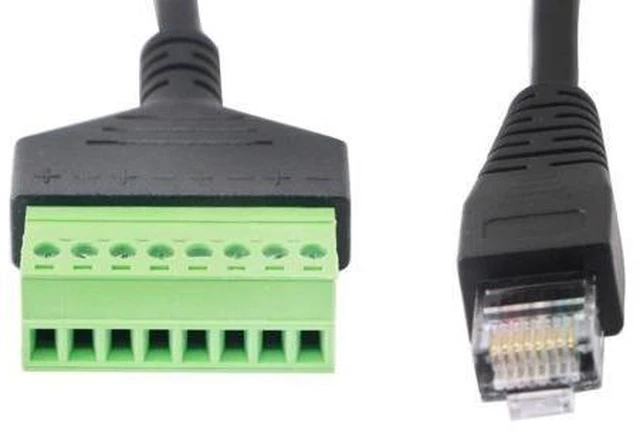 Alt view image 12 of 12 - RJ45 Screw Terminal,RJ45 Male to 8 Pin Screw Terminal Connector,RJ45 8p8c to 8Pin Bolt Screw Type Terminal Connector for Cat5/6/7 Ethernet Extender for AV CCTV UTP DVR (Male to terminal)