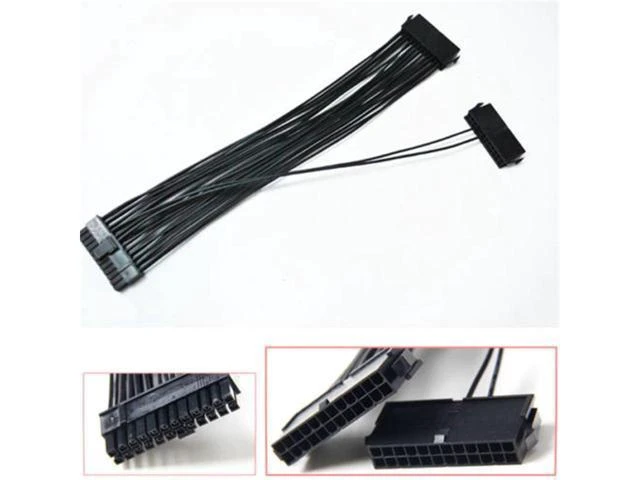 Alt view image 7 of 10 - Dual 24-Pin Mining Adapter Cable ATX Power Supply Connector Splitter Dual-PSU