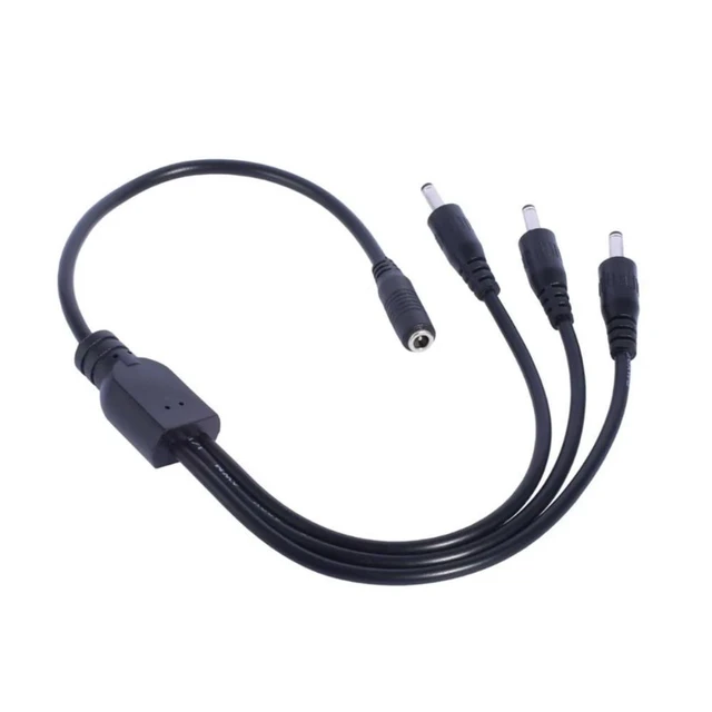 Alt view image 5 of 6 - 3.5mm x 1.35mm 1 female to 3 Male 3 way DC Power adapter Cable 3.5x1.35mm Splitter connector Plug extension for CCTV LED strip