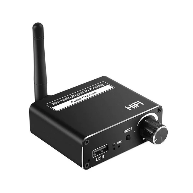 Alt view image 5 of 8 - D18 Multifunctional Audio Converter Support BT Receiving Digital Fiber Coaxial to Analog Audio U Disk Playing HiFi Sound Quality