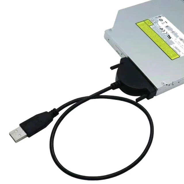 Alt view image 7 of 9 - USB 2.0 SATA Cable Optical Driver Adapter Cable CD/DVD ROM Drive Converter Adapter Converter Cable for PC Laptop Notebook