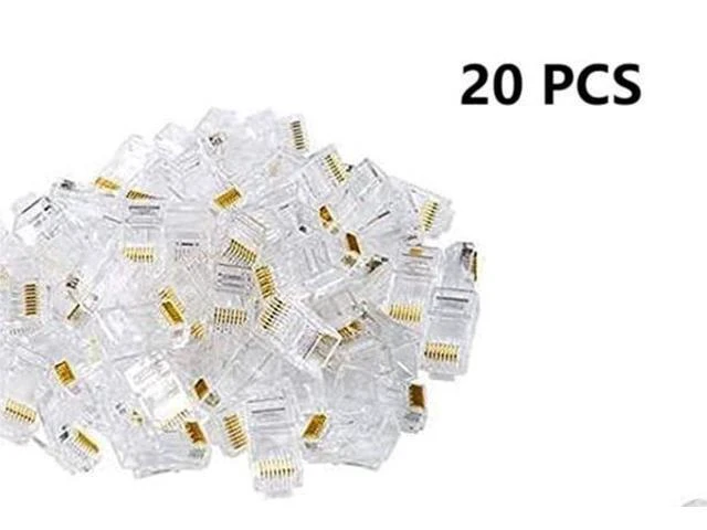 Alt view image 14 of 14 - RJ45 Cat 6 Non-Pass Through Network Plug Connector 8P8C Cat 6/6E RJ45 Gold Plated Ends for Stranded UTP Solid Network Cable 20 PCS