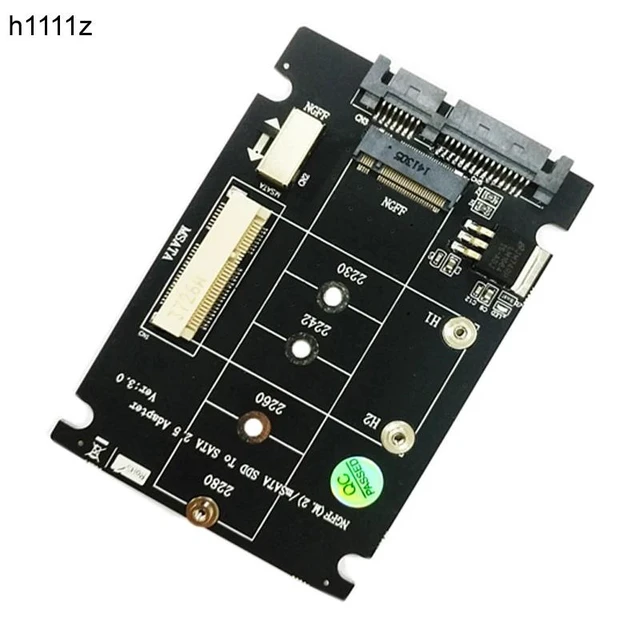 Alt view image 7 of 12 - 2 in 1 M.2 NGFF B Key Mini PCI-E mSATA SSD to SATA 2.5" Adapter Card for mSATA SSD 2230 2242 2260 2280 M2 NGFF SATA M.2 Adapter