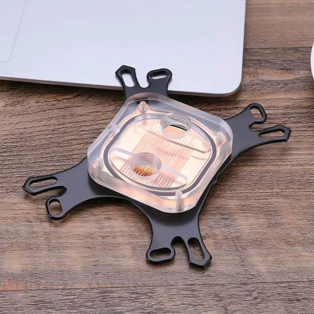 Alt view image 11 of 14 - Transparent CPU Water Cooler Computer PC Cooling Radiator for for with Screws CPU Water Block Waterblock Copper Base