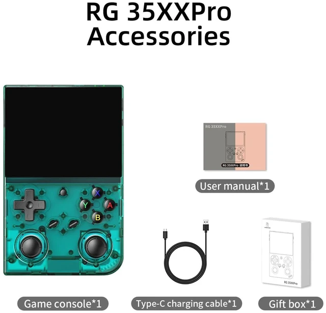 Alt view image 14 of 14 - Anbernic RG35XX Pro Retro Handheld Game Console , RG 35XXPro Support HDMI TV Output 5G WiFi Bluetooth 4.2 , 3.5 Inch IPS Screen Linux System Preloaded 4353 Games 3200mAh Battery(Transparent Teal-New)