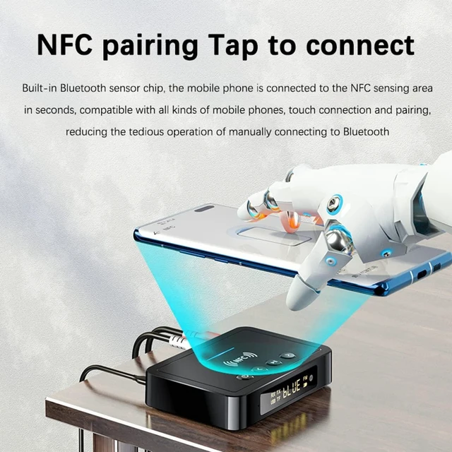 Alt view image 14 of 14 - Bluetooth 5.0 Transmitter Receiver 3 in 1 Bluetooth Adapter 3.5mm AUX RCA Optical USB for Wireless HiFi Stereo Audio Music Compatible with PC/TV/Tablet/Speaker/Home Car Sound System