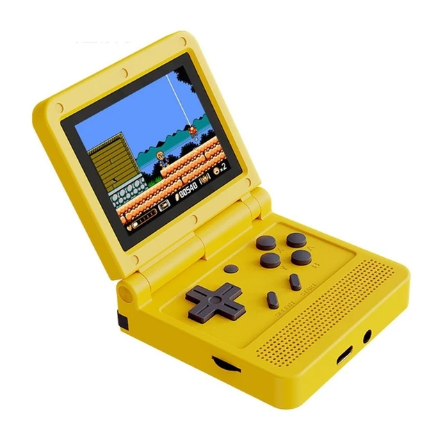Alt view image 8 of 14 - Powkiddy V90 3.0 inch IPS Screen 64-bit Retro Handheld Game Console with 16GB Memory (Yellow)
