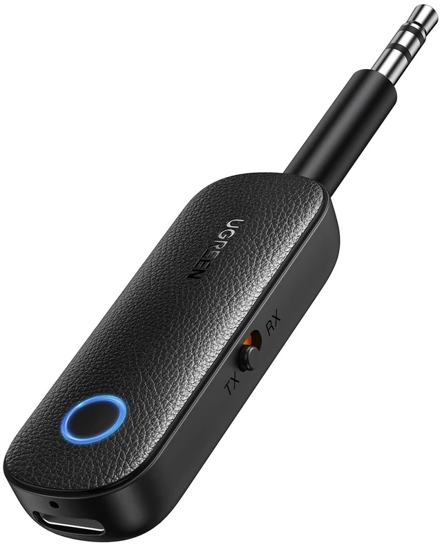 Alt view image 8 of 14 - Bluetooth Transmitter Receiver for 2 AirPods or BT Devices, Bluetooth Wireless Transmitter for Headphones, 3.5mm Aux Audio Jack Adapter for in-Flight TV Car Home Stereo System