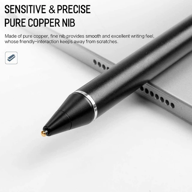 Alt view image 9 of 14 - Active Stylus Pen 1.45mm High Precision and Sensitivity Point Capacitive Stylus Compatible for Phone iPad Pro iPad Air 2 Tablets Work at iOS and Android Capacitive Touchscreen
