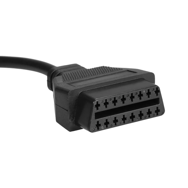 Alt view image 8 of 12 - OBD-II Extension Cable 12 Pin to OBD OBDII 16 Pin Adapter Connector Replacement for GM 12Pin 40cm