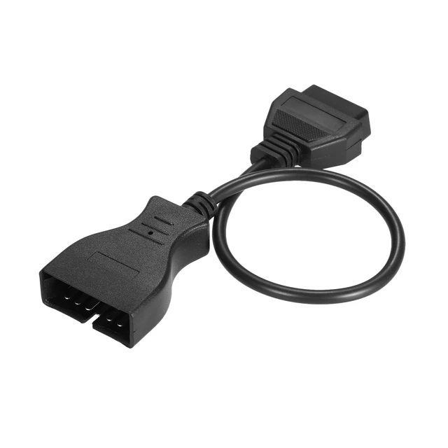 Alt view image 9 of 12 - OBD-II Extension Cable 12 Pin to OBD OBDII 16 Pin Adapter Connector Replacement for GM 12Pin 40cm