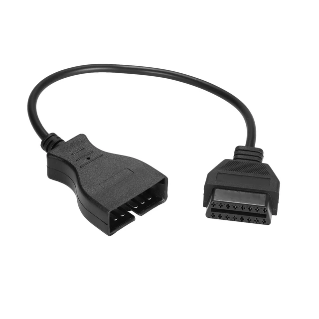 Alt view image 10 of 12 - OBD-II Extension Cable 12 Pin to OBD OBDII 16 Pin Adapter Connector Replacement for GM 12Pin 40cm