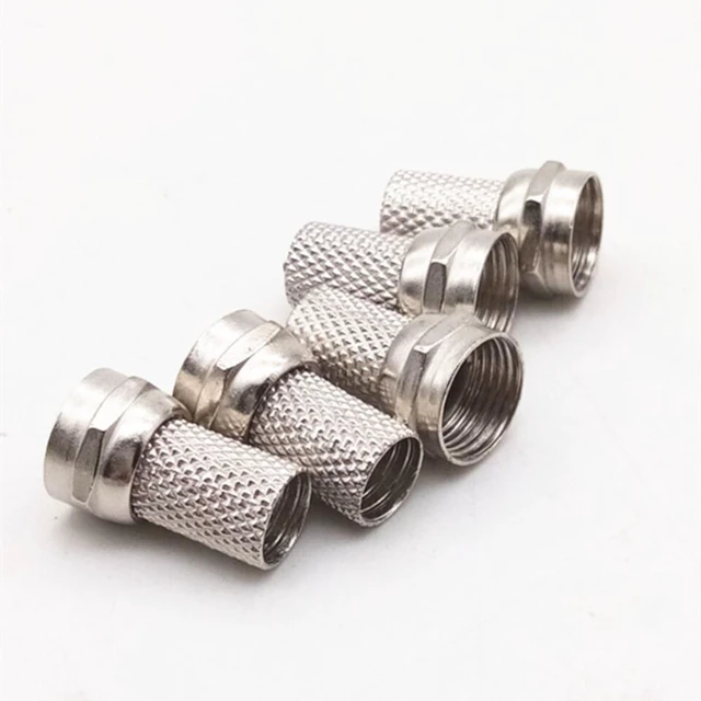 Alt view image 5 of 6 - 10pcs 75-5 Thread F Head Inch Metric System Self-tightening F Head Set-top Box Connector Cable TV Distributor Connector