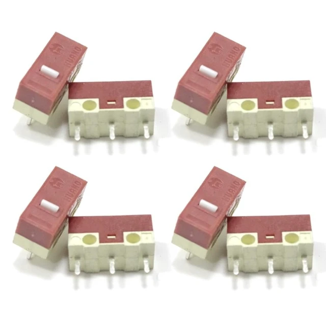 Alt view image 5 of 8 - Mouse Micro Switch HUANO White Dot 5M Clicks Microswitch 8PCS