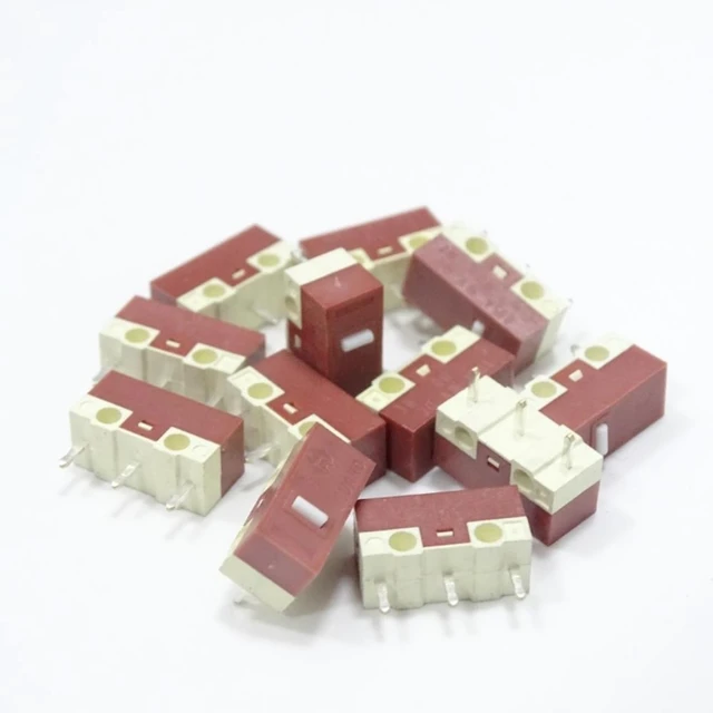 Alt view image 6 of 8 - Mouse Micro Switch HUANO White Dot 5M Clicks Microswitch 8PCS