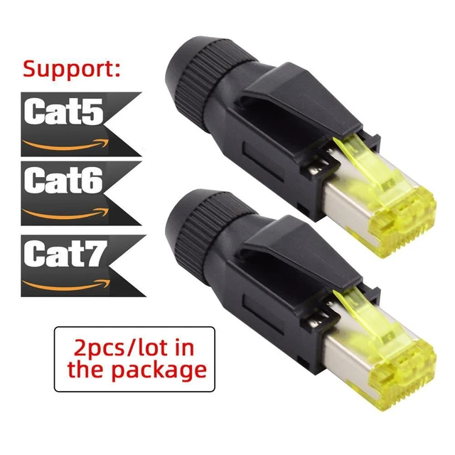Alt view image 5 of 6 - 2pcs/lot STP UTP Shield Cat6 RJ45 8P8C Plug Assembly Crimp Type for Industrial Network Ethernet Patch Cord