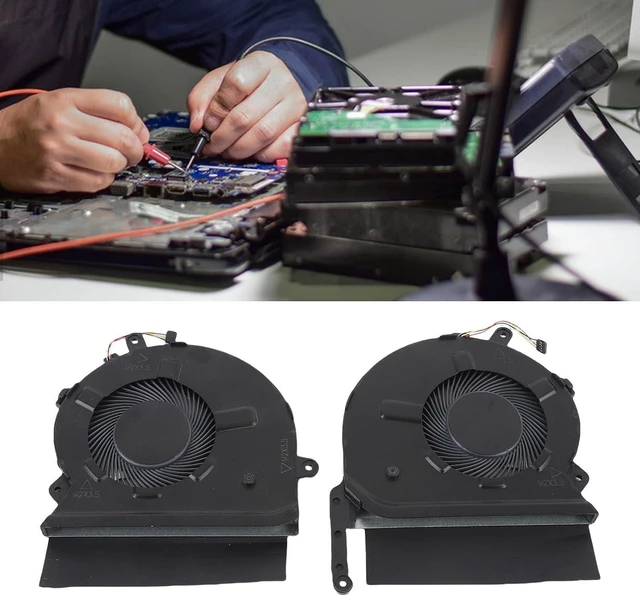 Alt view image 10 of 14 - Yoidesu CPU GPU Cooling Fan for X360 15-EB Series Aluminum Alloy Replacement Laptop Cooling Fan for 15-EB0043DX 15-EB0053DX M00226-001 M00227-001