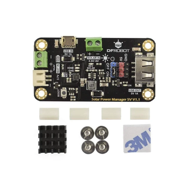 Alt view image 6 of 10 - 900mA MPPT Solar Panel Controller - Solar Power Manager Module for 5V Solar Panel - Support Solar and USB Charging