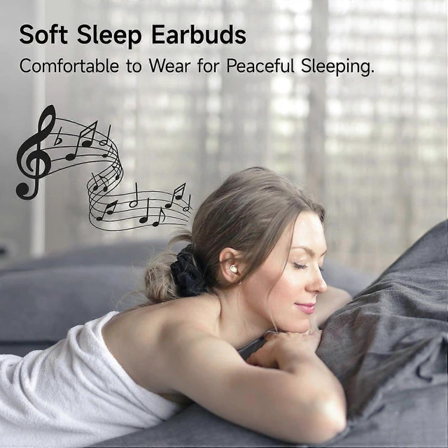 Alt view image 7 of 10 - Beige Invisible Sleep Earbuds for Side Sleepers - Bluetooth 5.3, IPX6 Waterproof, Noise Blocking