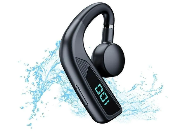 Alt view image 6 of 10 - Open Ear Bluetooth Earbuds, 30Hrs Playback, LED Display, IPX7 Waterproof, USB-C Fast Charging (Black)