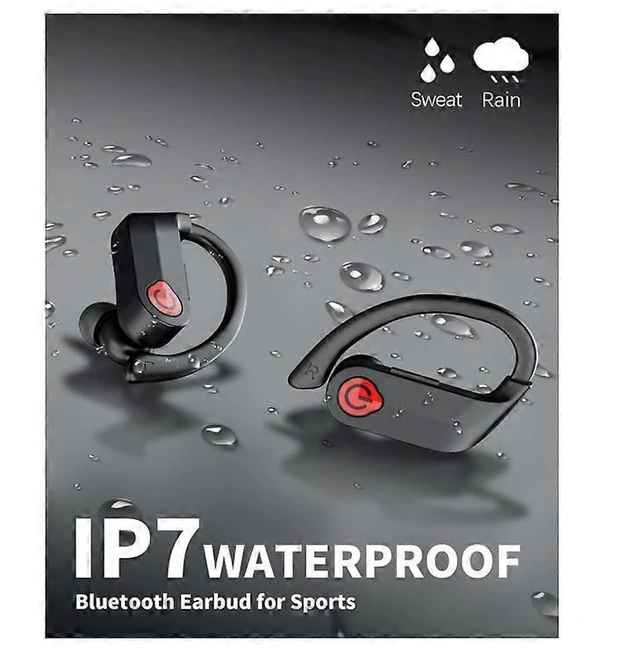 Alt view image 9 of 10 - Wireless Earbuds Bluetooth 5.3, 120H Playback, Noise Cancelling, IPX7 Waterproof Sport Headphones (Black)