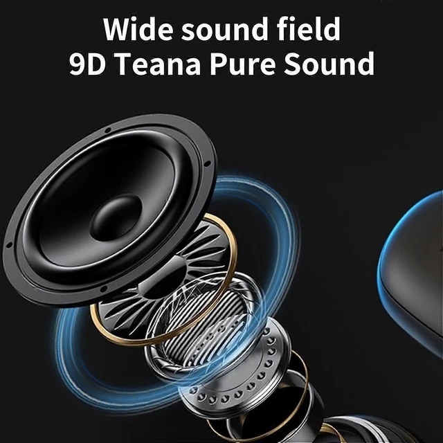 Alt view image 10 of 10 - Bluetooth 5.3 Open Ear Headphones with LED Display, 48H Battery for Running & Exercise (Black)