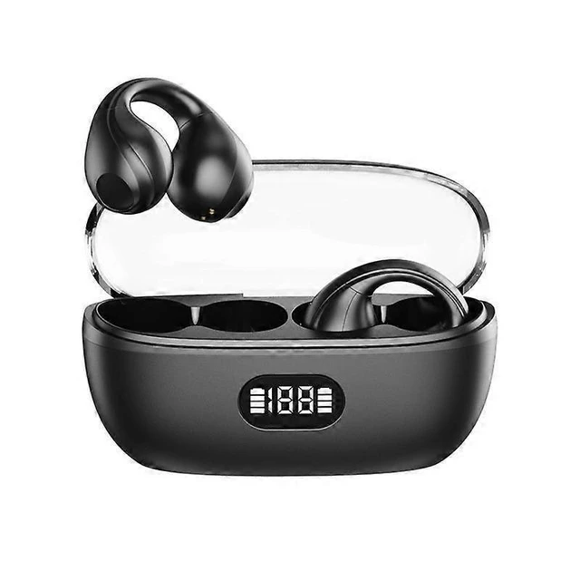 Alt view image 6 of 10 - Bluetooth 5.3 Open Ear Clip Headphones, Air Conduction Sport Earbuds with Charging Case, IPX4 Waterproof