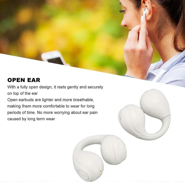 Alt view image 10 of 10 - Bluetooth 5.3 Open Ear Clip Headphones, Air Conduction Sport Earbuds with Charging Case, IPX4 Waterproof